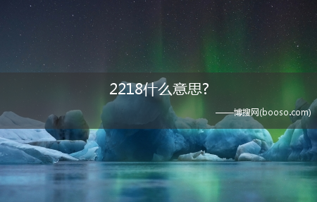 2218什么意思?