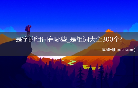 是字的组词有哪些_是组词大全300个?