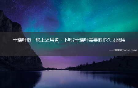 干粽叶泡一晚上还用煮一下吗?干粽叶需要泡多久才能用