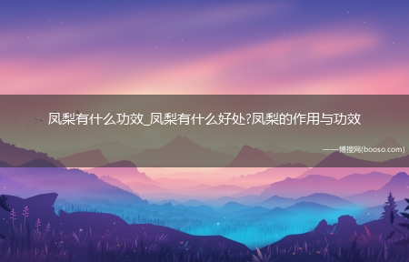 凤梨有什么功效_凤梨有什么好处?凤梨的作用与功效