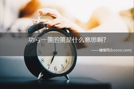 功亏一篑的篑是什么意思啊?