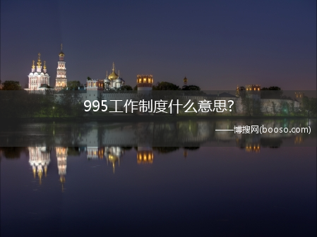 995工作制度什么意思?