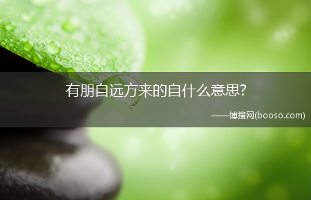 有朋自远方来的自什么意思?(有朋自远方来的自)