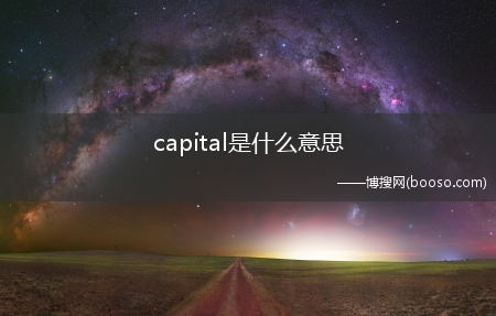 capital是什么意思?(capital)