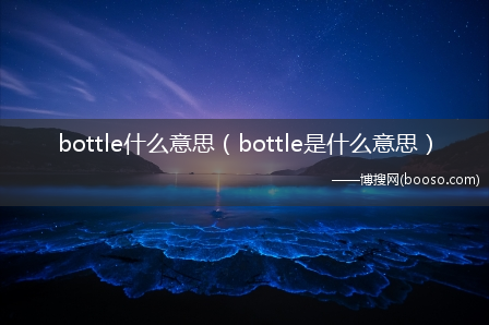 bottle是什么意思_bottle什么意思_?(bottle是什么意思)