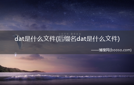 后缀名dat是什么文件_dat是什么文件?(dat文件)