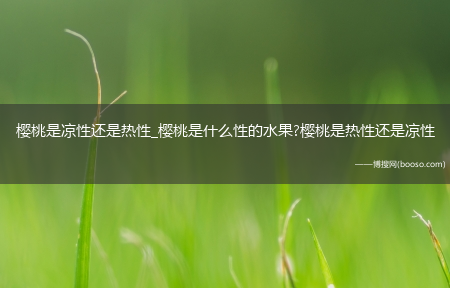 樱桃是凉性还是热性_樱桃是什么性的水果?樱桃是热性还是凉性