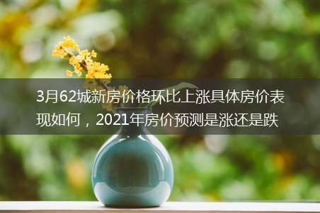 2021年房价预测是涨还是跌?3月62城新房价格环比上涨具体房价表现怎么(3月62城新房价格环比上涨)