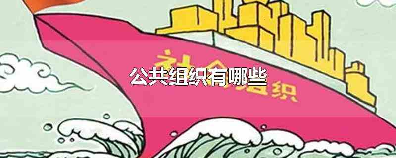 公共组织有哪些