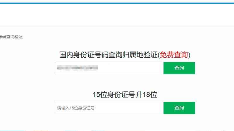 输入身份证号码查询个人信息(Google Chrome 100.4896)