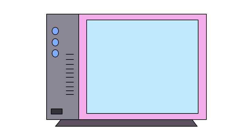 电视简笔画(电视平面轮廓怎么设计)