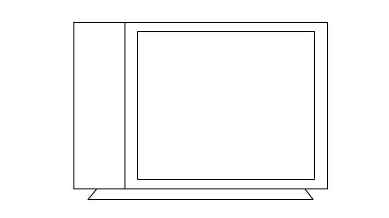 电视简笔画(电视平面轮廓怎么设计)