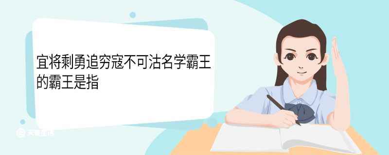 宜将剩勇追穷寇不可沽名学霸王的霸王是指(七律·人民解放军占领南京)