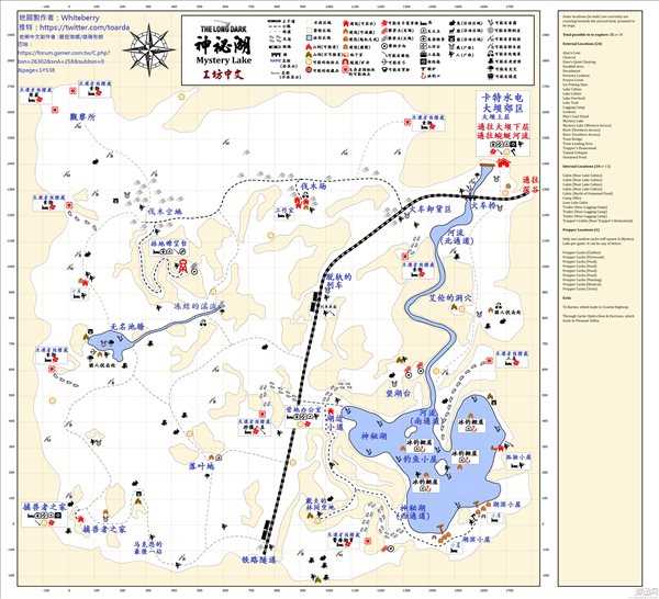 漫漫长夜全地图一览 漫漫长夜中文地图标注汇总