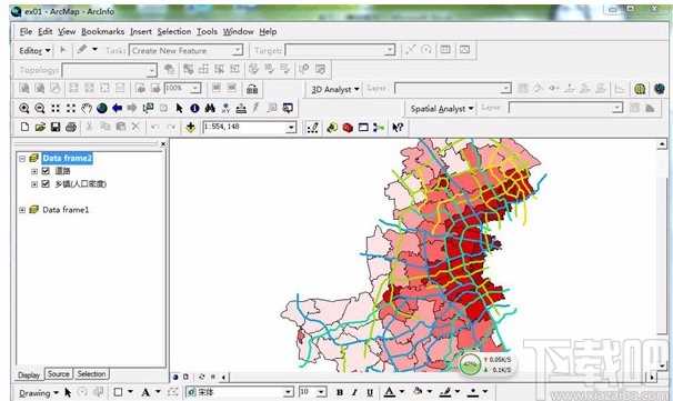 arcgis合并图层的方法