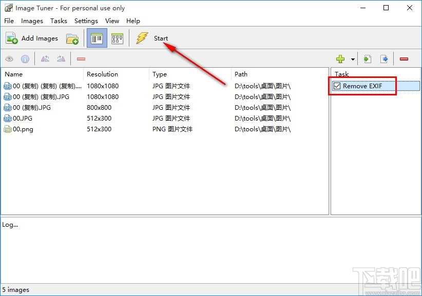 Image Tuner删除图片Exif信息的方法步骤