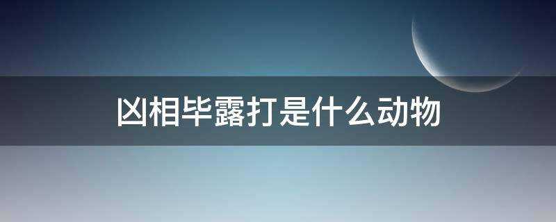 凶相毕露指什么生肖动物(凶相毕露打什么生肖)?