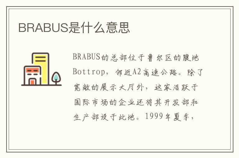 BRABUS是什么意思?(BRABUS)