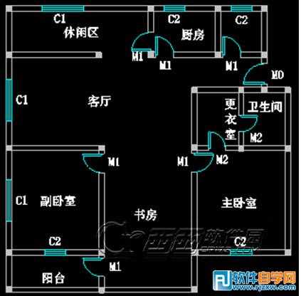 教你怎么用CAD绘制室内平面图