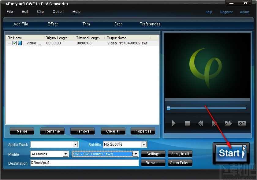 4Easysoft SWF to FLV Converter转换视频格式的方法