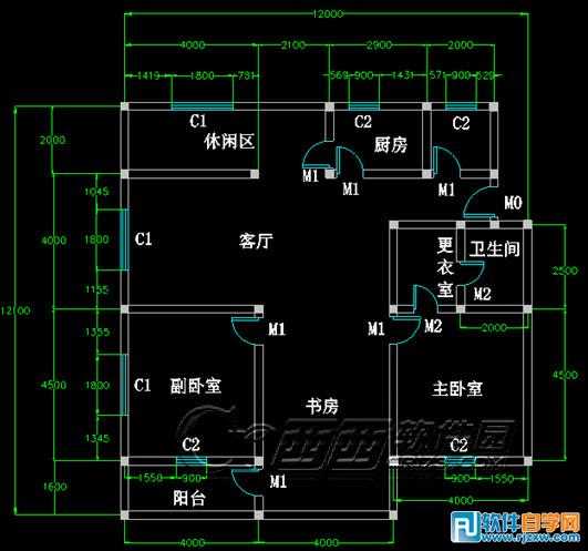 教你怎么用CAD绘制室内平面图