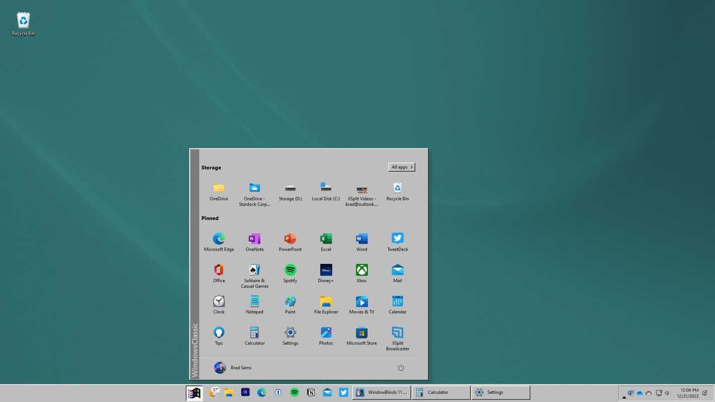 WindowBlinds11新版本更新发布：新主题可让Win11和Win10变成Win95