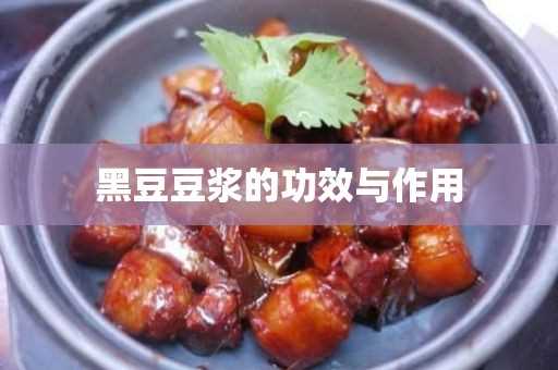 黑豆豆浆的作用与功效(女人连喝一个月黑豆浆)