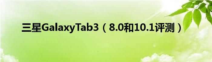 8.0和10.1评测_三星GalaxyTab3(三星tab3 8.0)