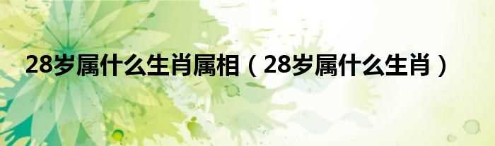 28岁属什么生肖_28岁属什么生肖属相?(28岁属什么生肖)