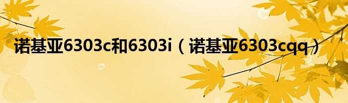 诺基亚6303cqq_诺基亚6303c和6303i(诺基亚6303cqq)