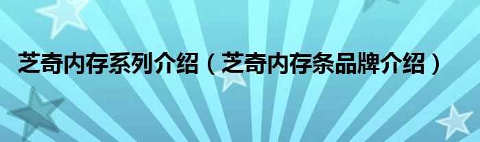 芝奇内存条品牌介绍_芝奇内存系列介绍(芝奇)