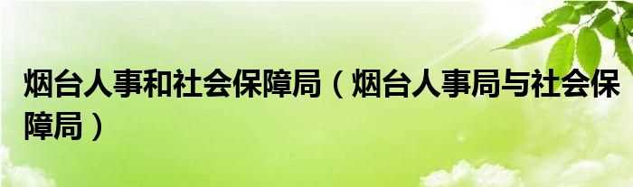 烟台人事局与社会保障局_烟台人事和社会保障局(烟台人力资源和社会保障局)