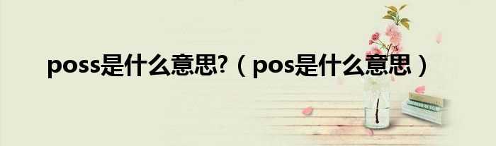 pos是什么意思_poss是什么意思?(poss)