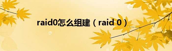 raid?0_raid0怎么组建?(raid0)