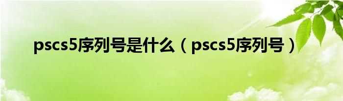 pscs5序列号_pscs5序列号是什么?(ps cs5 序列号)