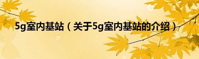 关于5g室内基站的介绍_5g室内基站(5g室内基站)