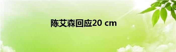 陈艾森回应20_cm(陈艾森回应20公分)