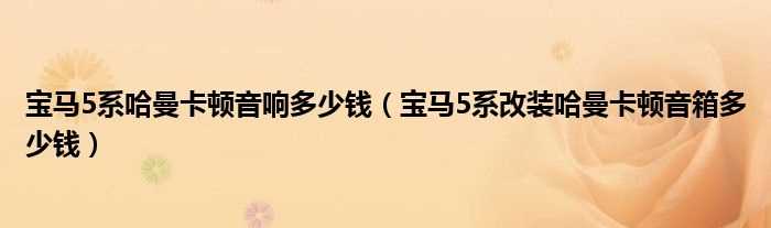 宝马5系改装哈曼卡顿音箱多少钱_宝马5系哈曼卡顿音响多少钱?(宝马5系哈曼卡顿音响多少钱)