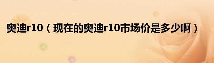 现在的奥迪r10市场价是多少啊_奥迪r10?(奥迪r10)