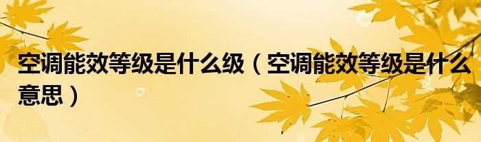 空调能效等级是什么意思_空调能效等级是什么级?(空调能效等级)