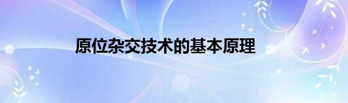 原位杂交技术的基本原理(原位杂交)