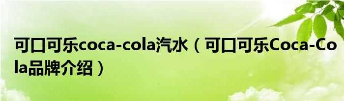 可口可乐Coca-Cola品牌介绍_可口可乐coca-cola汽水(可口可乐)