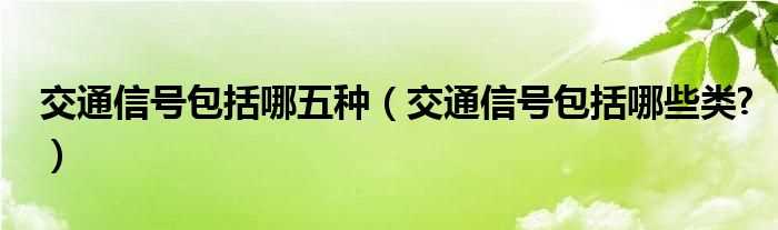 交通信号包括哪些类?交通信号包括哪五种?(交通信号灯包括)