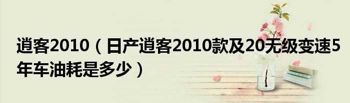 日产逍客2010款及20无级变速5年车油耗是多少_逍客2010?(逍客2010款)