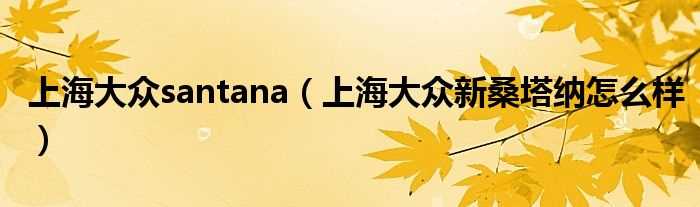 上海大众新桑塔纳怎么样_上海大众santana?(上海大众santana)