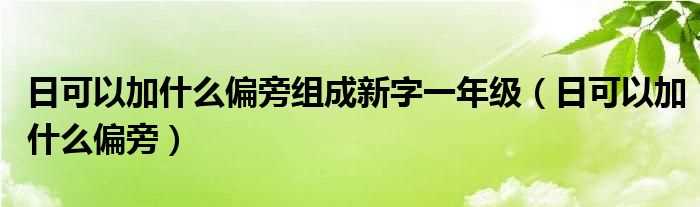 日可以加什么偏旁_日可以加什么偏旁组成新字一年级?(日加偏旁组成新字组词)