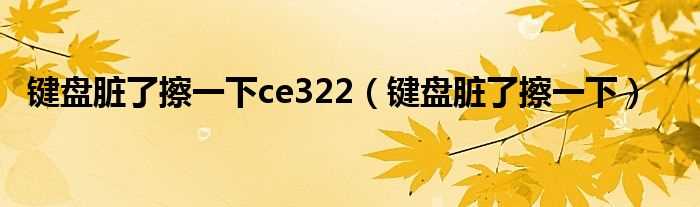 键盘脏了擦一下_键盘脏了擦一下ce322(ce322)