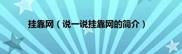 说一说挂靠网的简介_挂靠网(挂靠网)