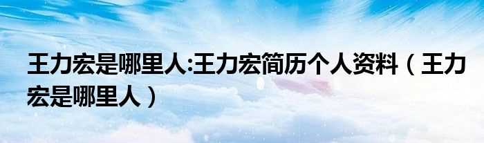 王力宏是哪里人_王力宏是哪里人:王力宏简历个人资料?(王力宏简历个人资料)