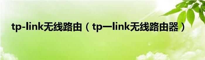 tp一link无线路由器_tp-link无线路由(tp link)